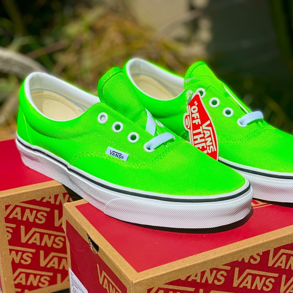 Vans Neon Green Canvas Sneakers